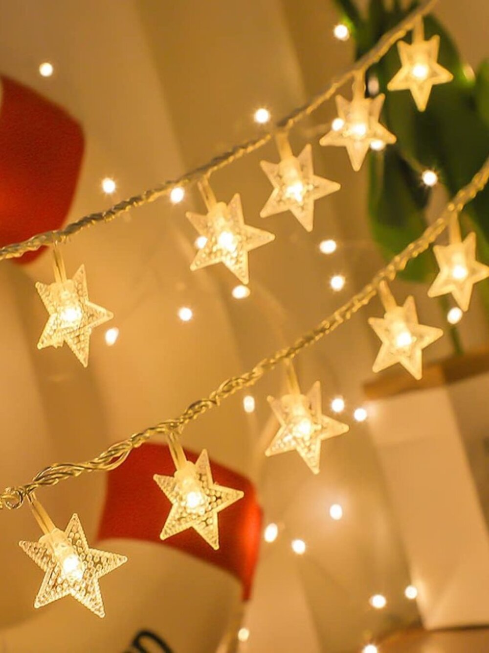 Star String Lights 10Ft 20 LED Fairy Lights Battery Operated Waterproof Indoor O